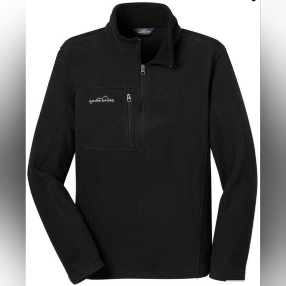 EDDIE BAUER Pullover Quarter Zipper Fleece Jacket. Size: M - Picture 3 of 12